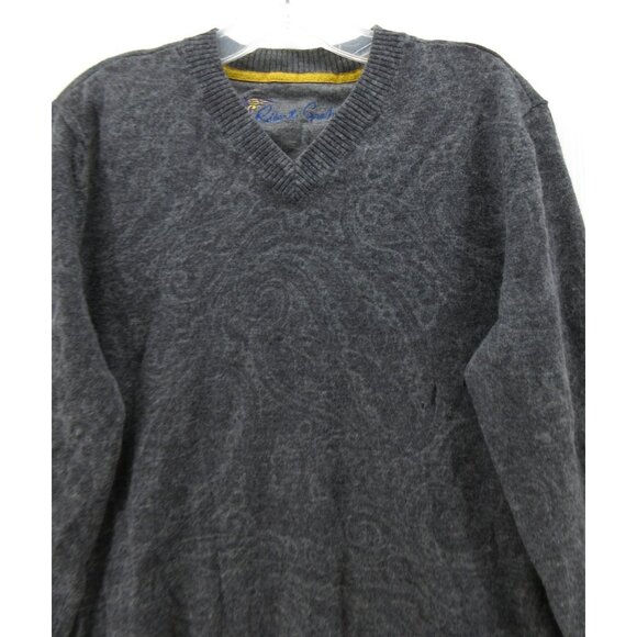 Robert Graham Sweater Large (S) Wool Cashmere Jacquard Paisley Pullover - Picture 2 of 12